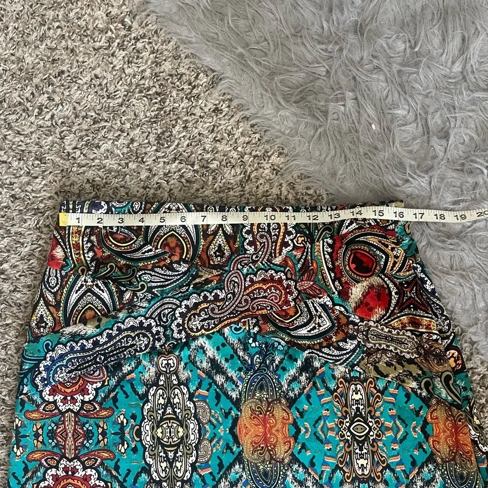 Beige by eci Vibrant Patterned Boho Maxi Skirt